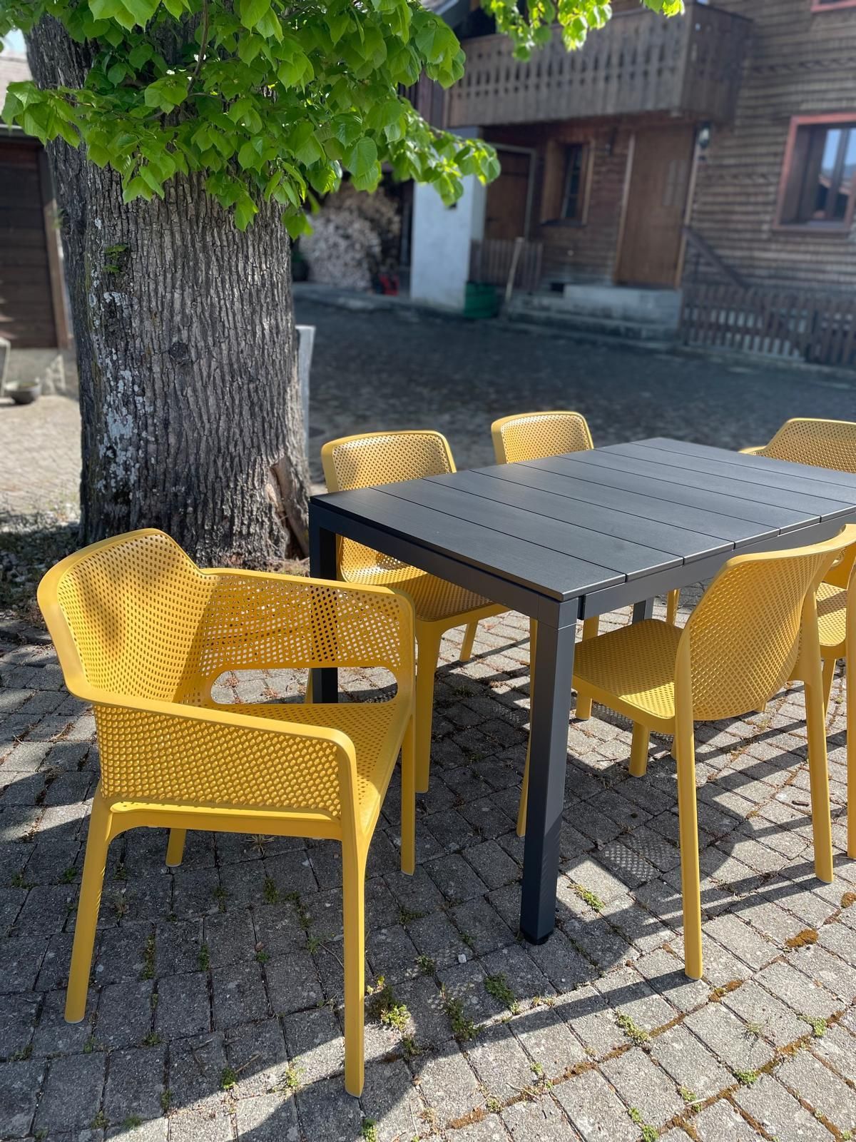 Table Rio Alu Extensible Chaise Bit et Fauteuil Net Nardi Au Logis Ameublements