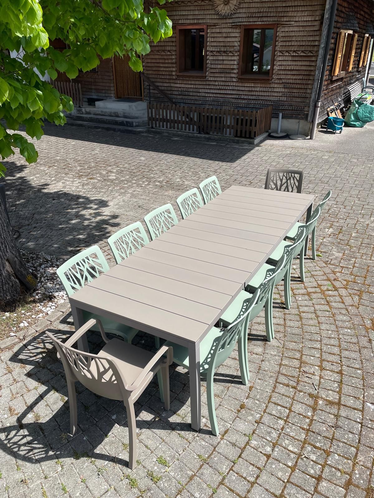 Table Rio Alu 210 Chaise Vegetal Fauteuil Vegetal Nardi Grosfillex Au Logis Ameublements