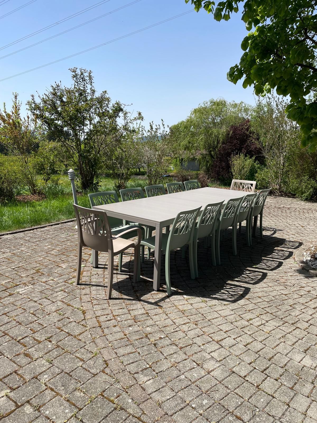 Table Rio Alu 210 Chaise Vegetal Fauteuil Vegetal Nardi Grosfillex Au Logis Ameublements