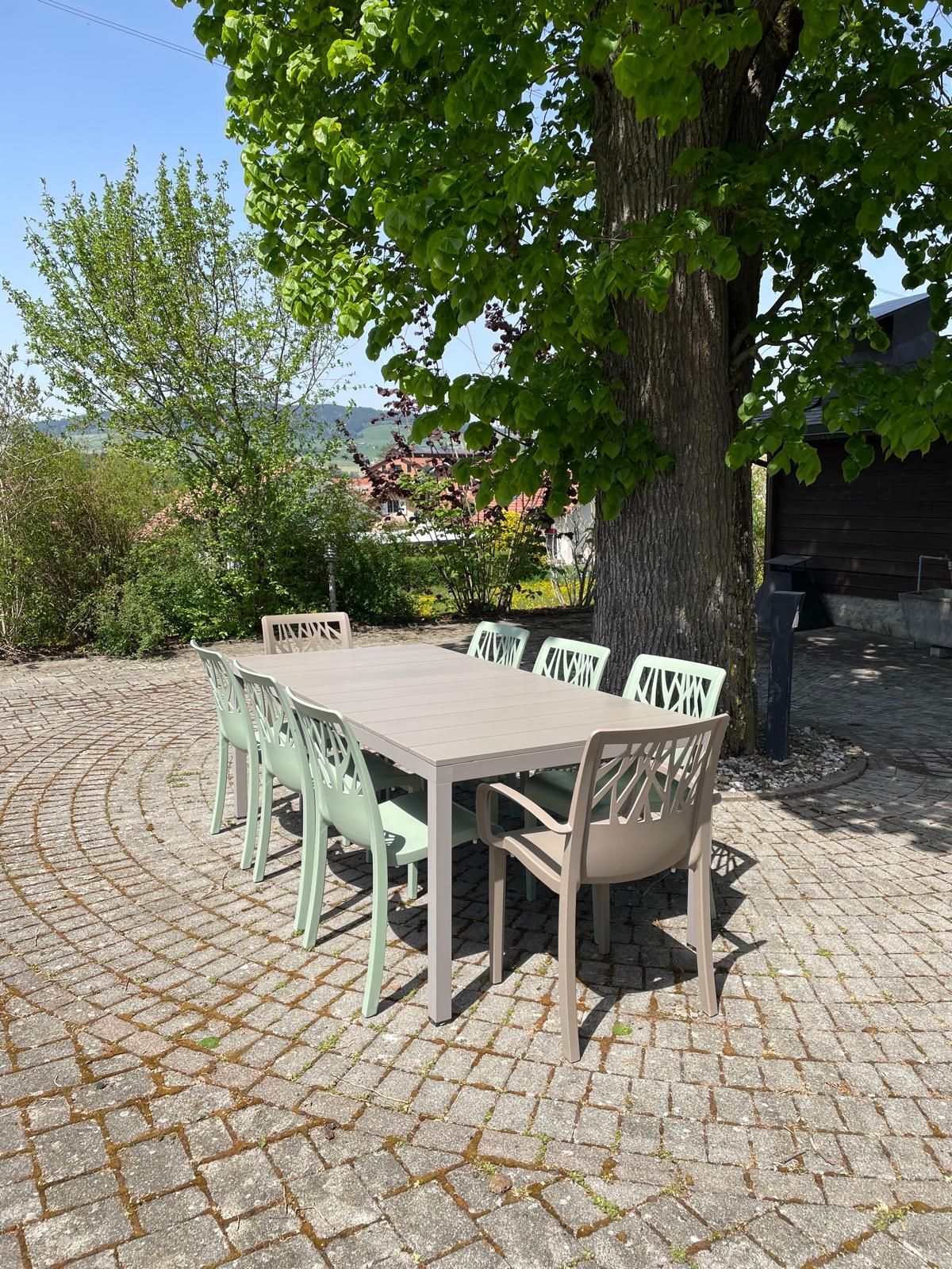 Table Rio Alu 210 Chaise Vegetal Fauteuil Vegetal Nardi Grosfillex Au Logis Ameublements