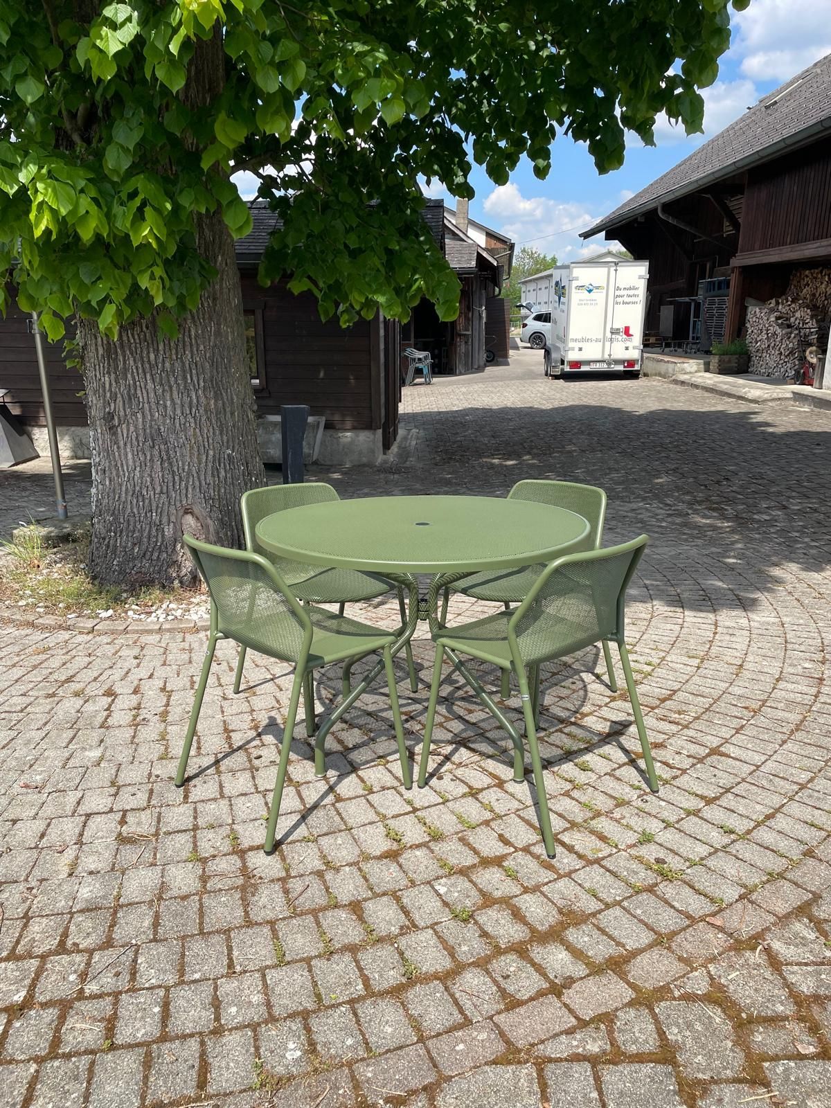 Table ronde Cambi + Chaise Darwin Emu Au Logis Ameublements
