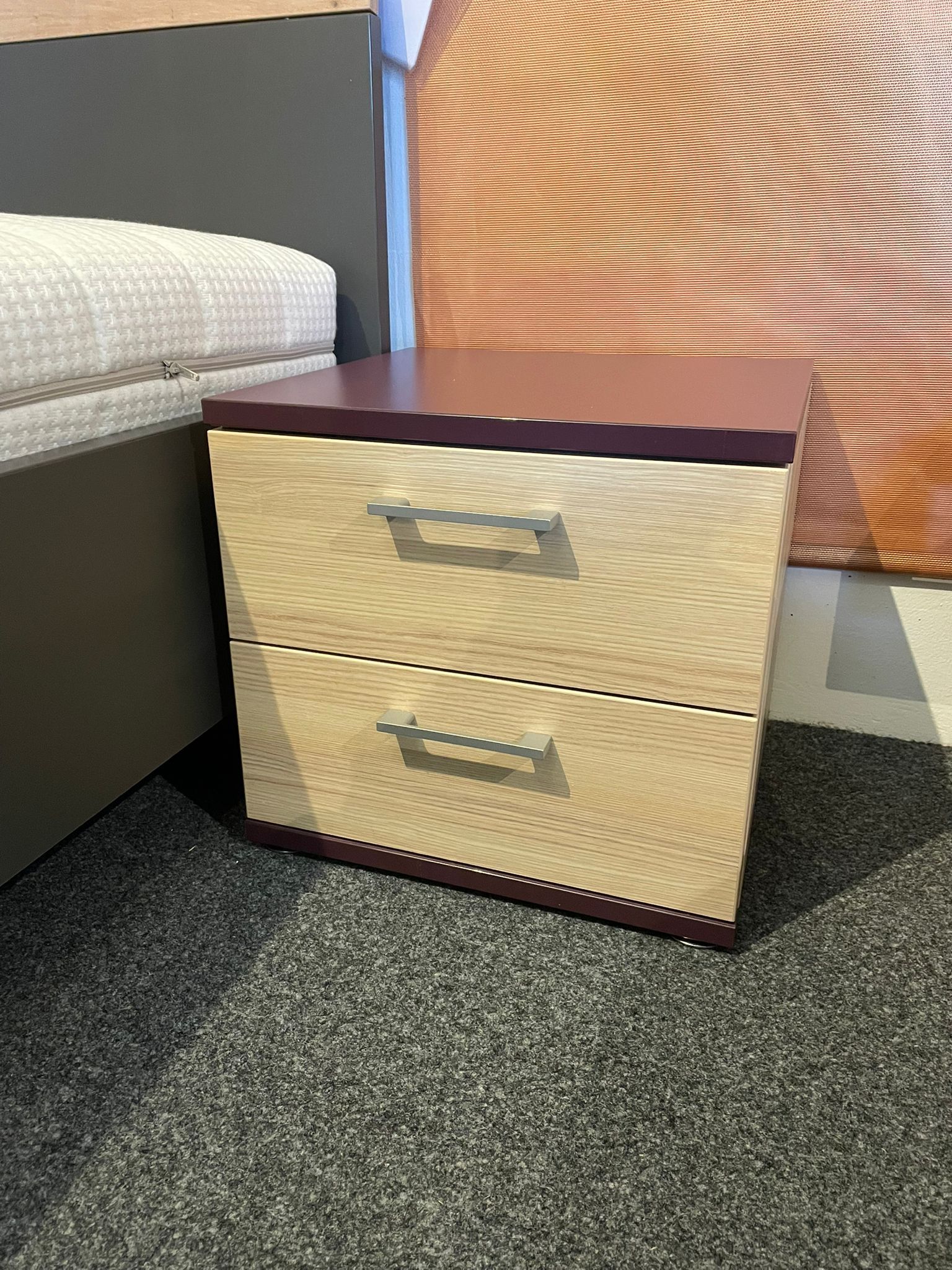 Table de nuit 2 tiroirs Omlin ColorFun Au Logis Ameublements