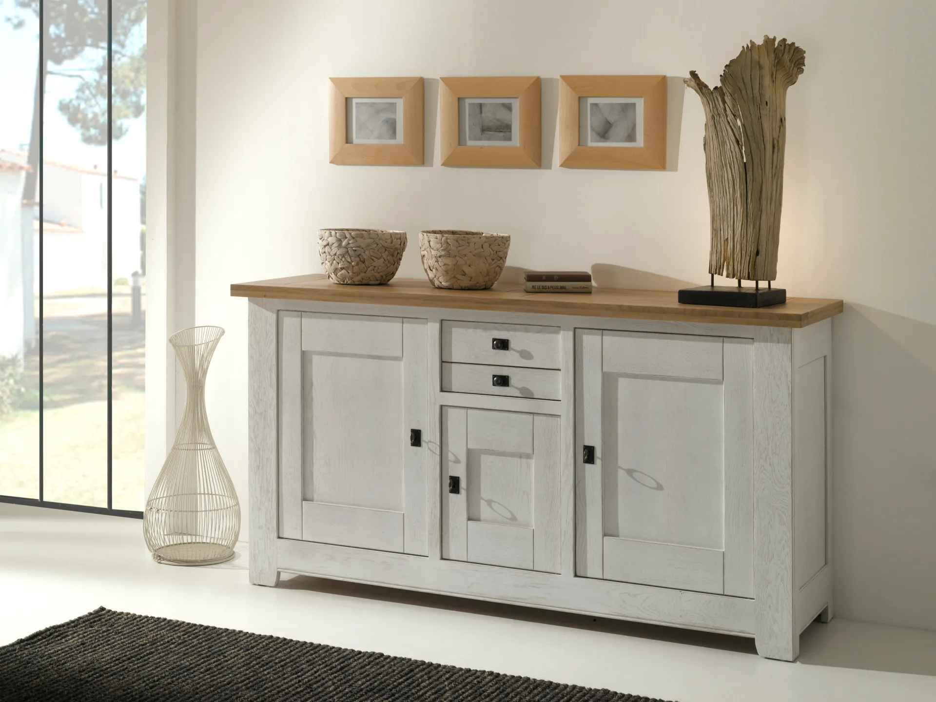 Bahut bas 3 portes 2 tioirs Whitney Les Ateliers de Langes Au Logis Ameublements