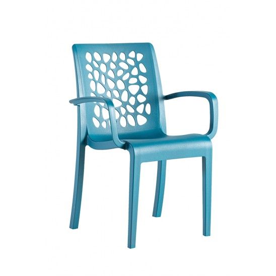 Fauteuil Tulipe leu Minéral Grosfillex Au Logis Ameublements