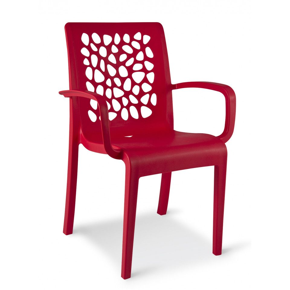 Fauteuil Tulipe Rouge Architectural Grosfillex