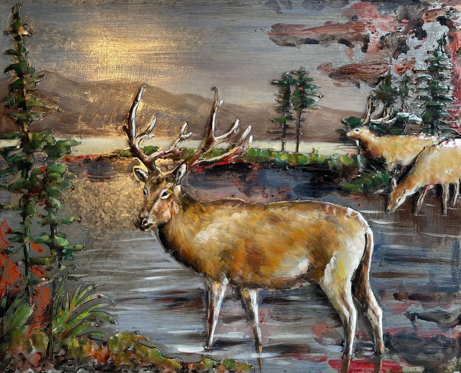 Cadre métal 3D Cerf Au Logis Ameublements