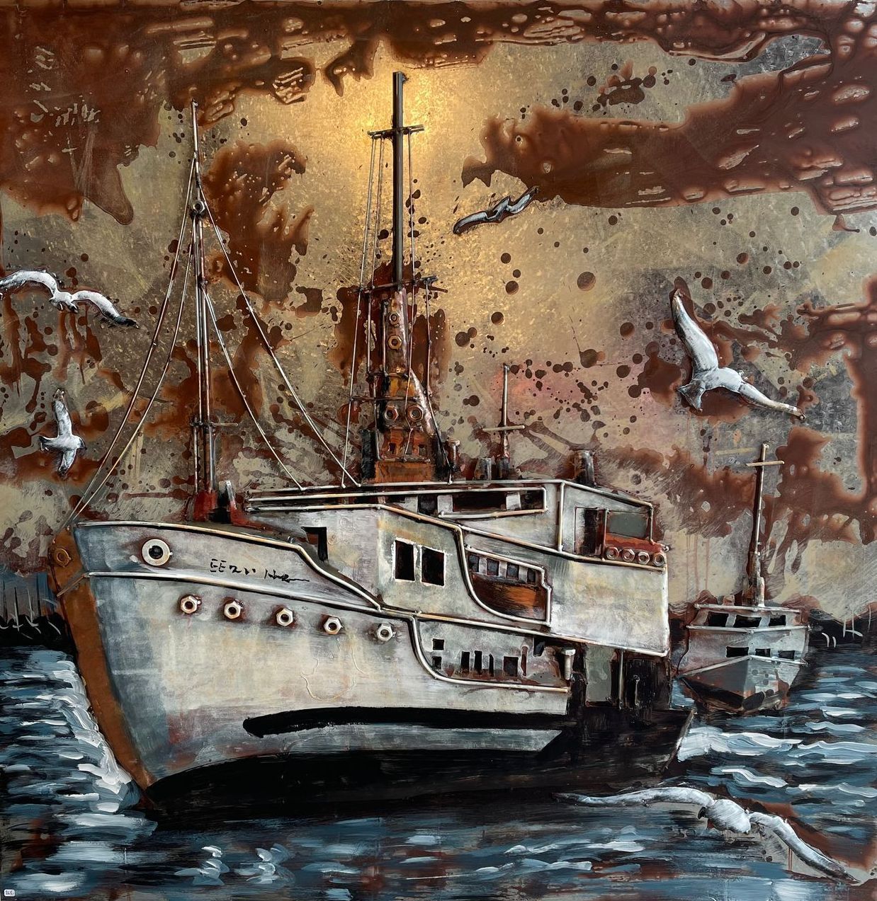 Cadre métal 3D Bateau Au Logis Ameublements