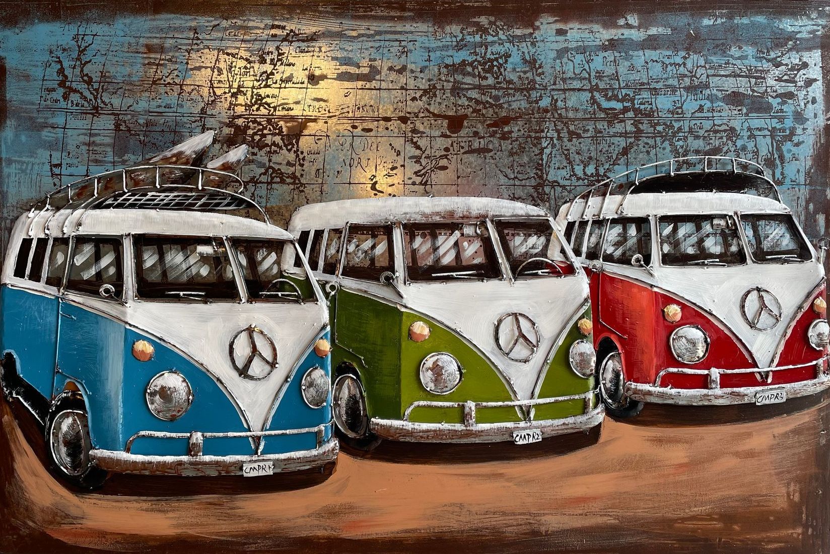 Cadre métalique 3 bus WW Au Logis Ameublements