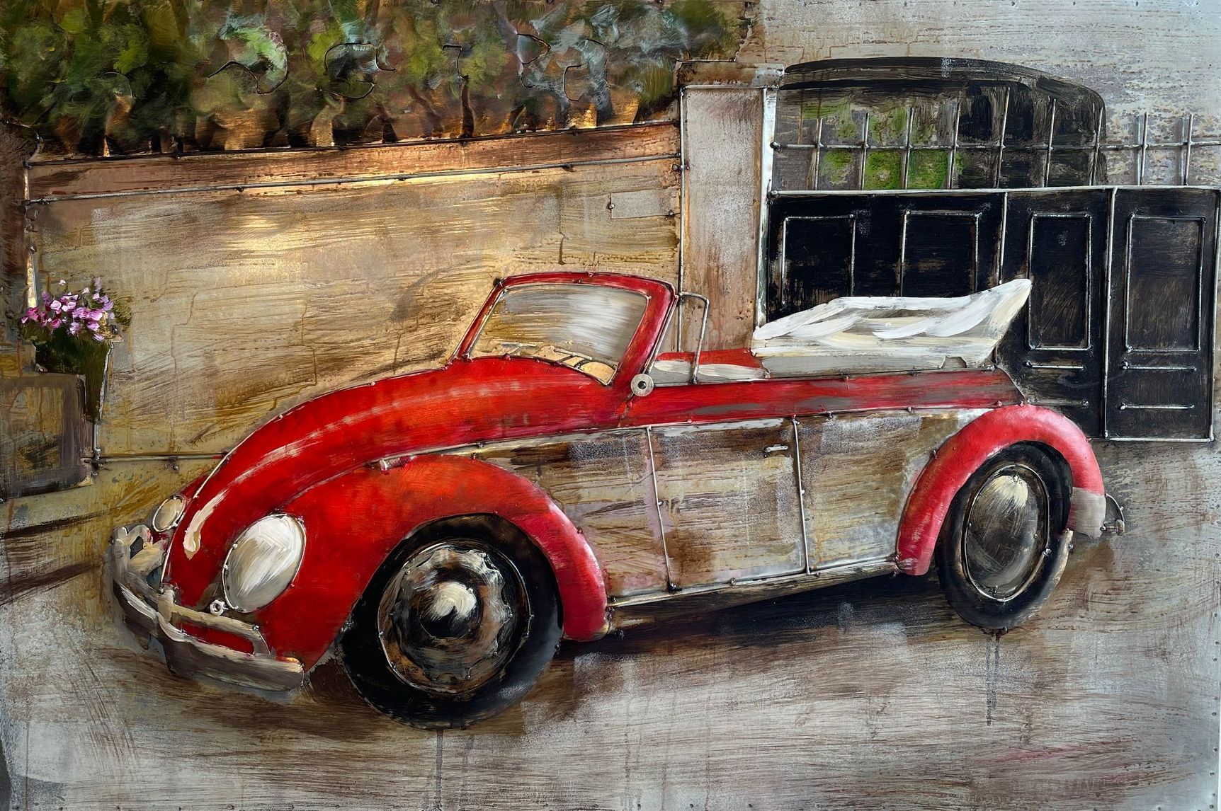 Cadre métal 3D Cabriolet Coccinelle Au Logis Ameublements