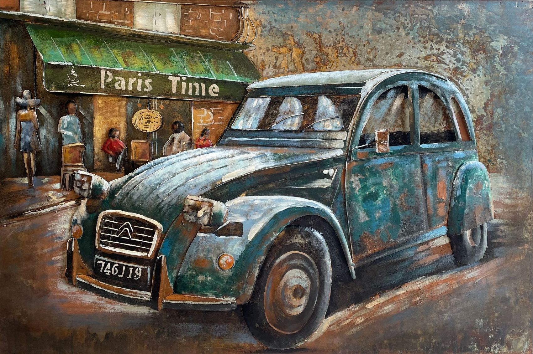 Cadre métal 3D Citröen 2CV Au Logis Ameublements