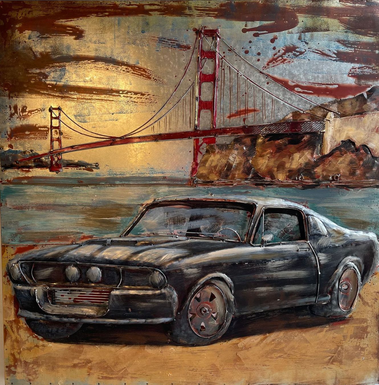 Cadre métalique 3D Ford Mustang Au Logis Ameublements