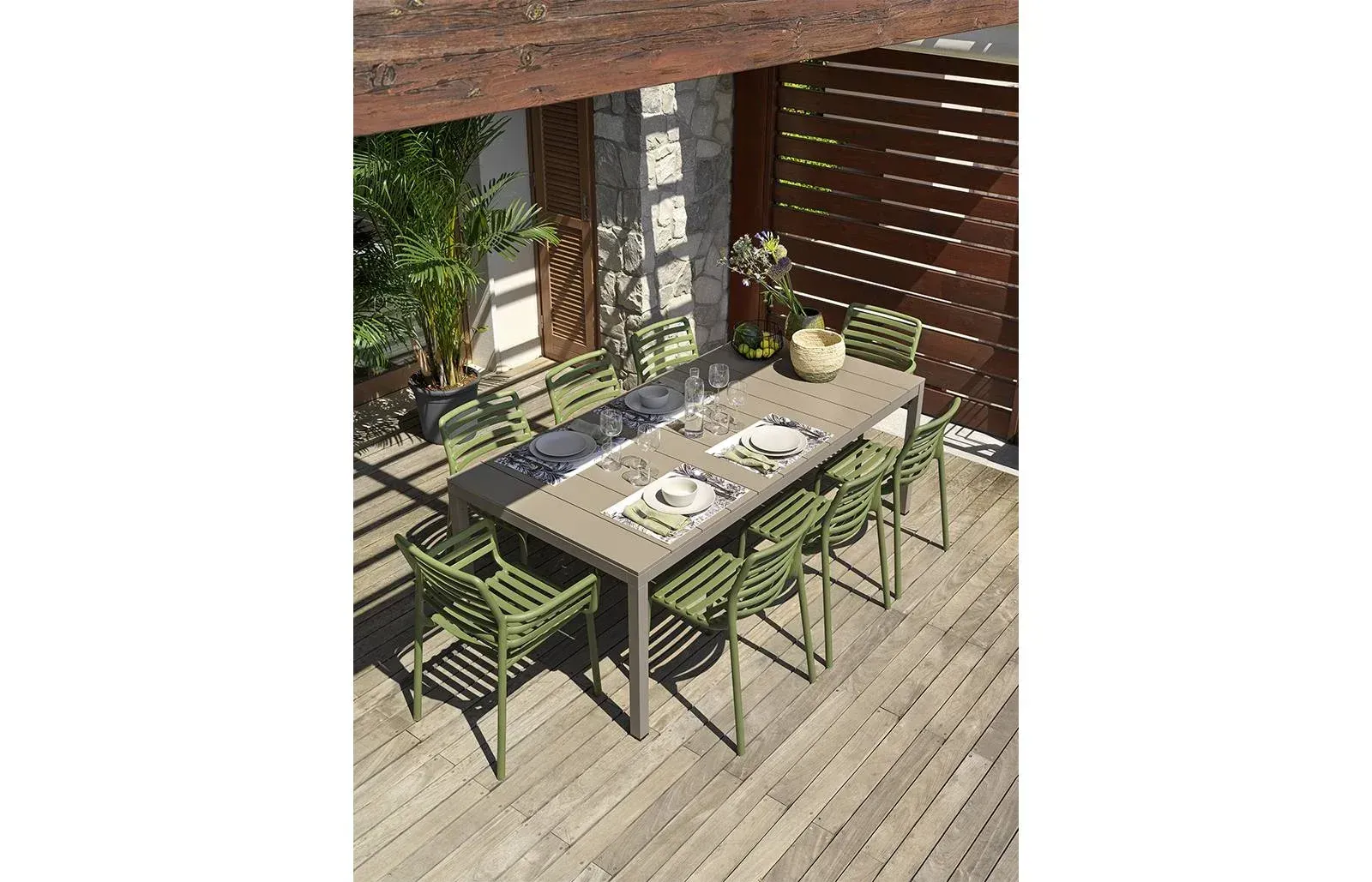 Table de jardin Rio Alu 210 Extensible Nardi Au Logis Ameublements