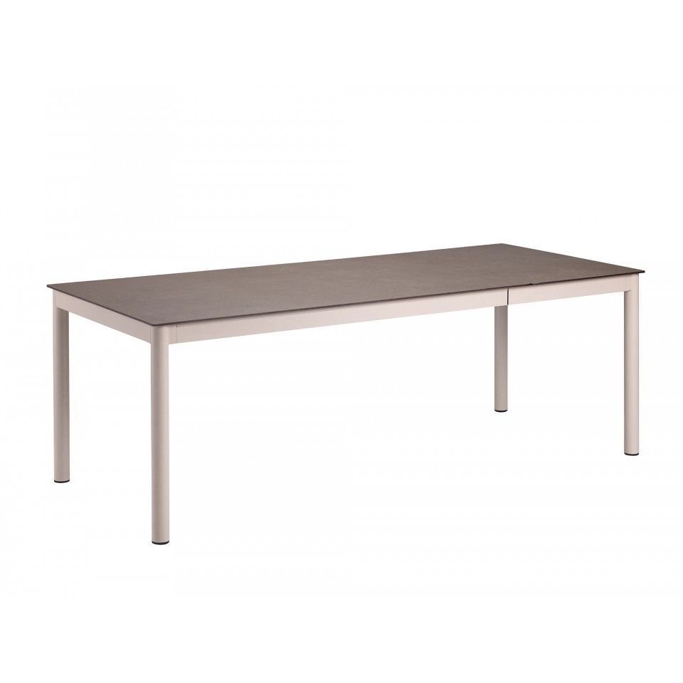Table de jardin extensible Ramatuelle Brun Cryptic Grège Grosfillex