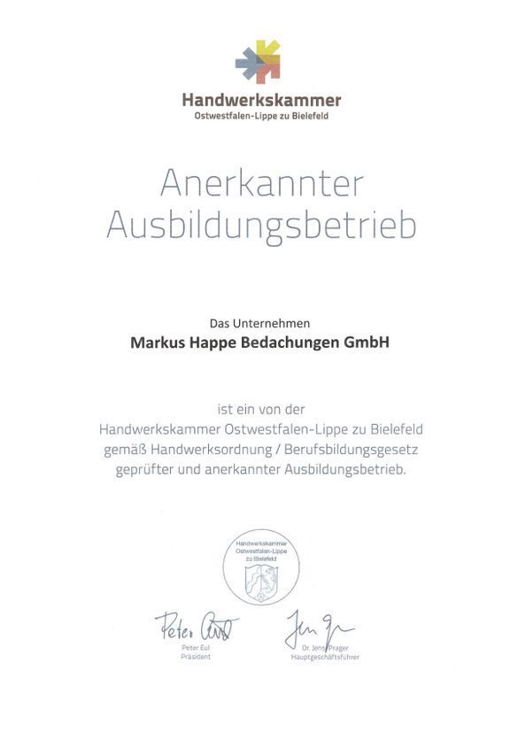 UrkundeHandwerkskammer