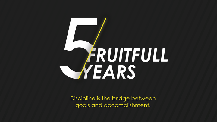 5 fruitful years celebration
