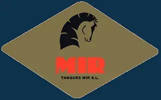 Un logotipo para Mir Tanques Mir SL con un caballo.