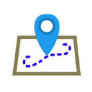 Un mapa con un alfiler azul sobre él