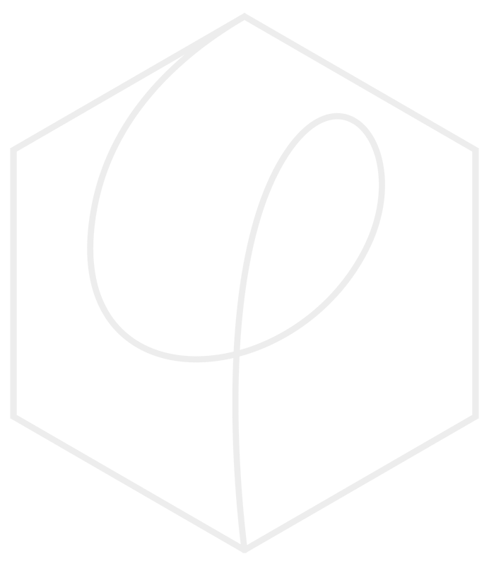 Un dibujo de un cubo con una letra p dentro de él.