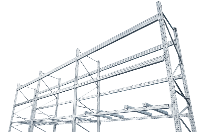 Una gran estructura metálica con un fondo blanco.