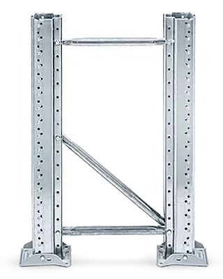 Un marco de metal con agujeros está colocado sobre una superficie blanca.