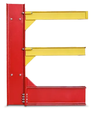 La letra e está hecha de metal rojo y amarillo.