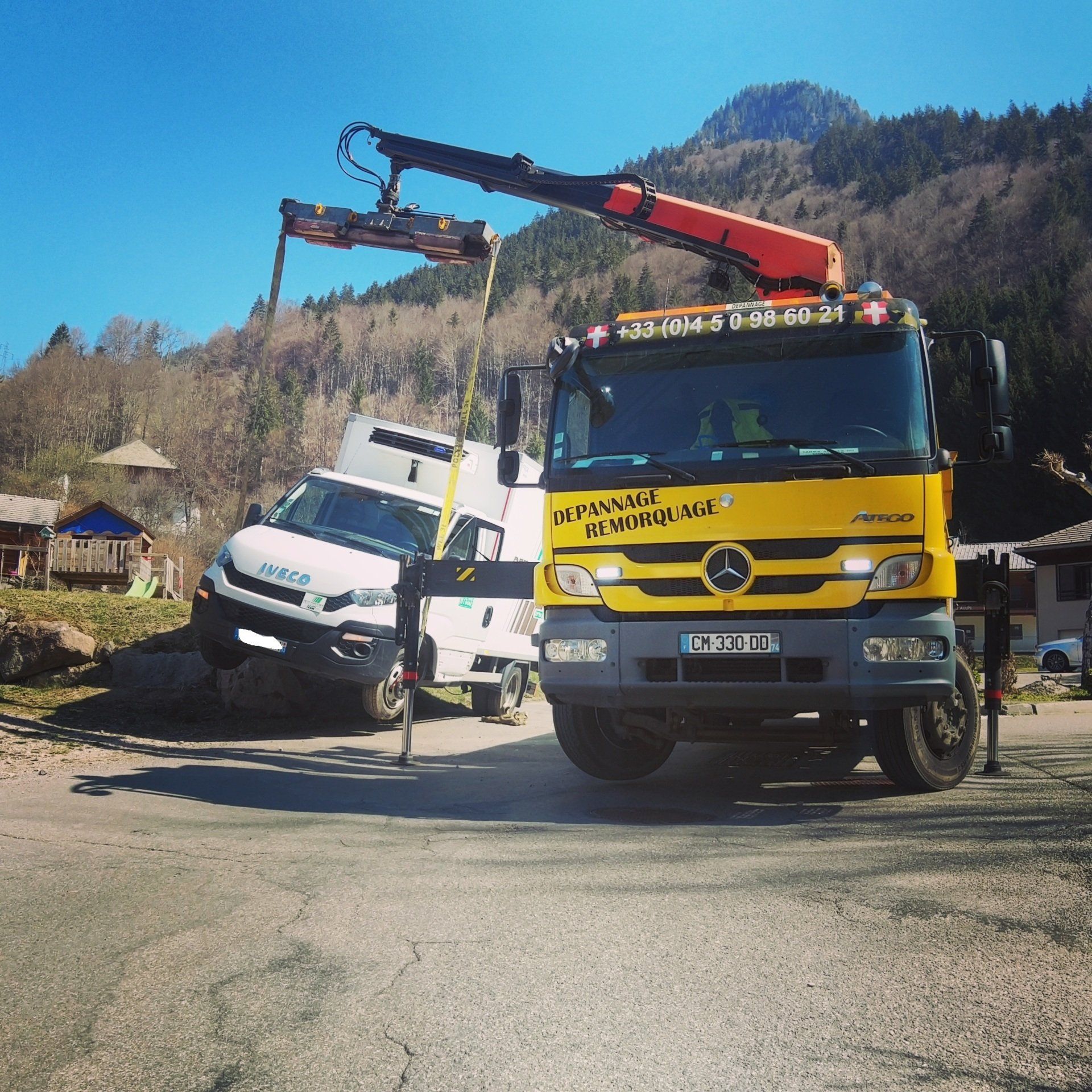 Grue pour dépannage utilitaire