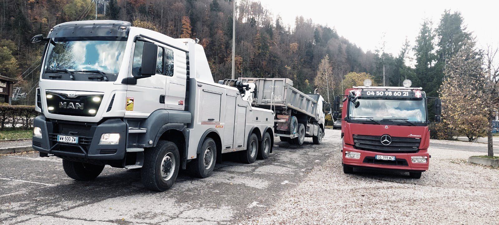 Dépannage véhicule chantier tracté