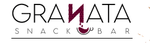 Logo per Granata Snack Bar: testo nero con una 