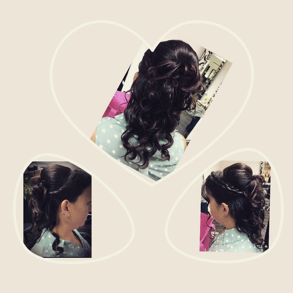 Frau mit Hochsteckfrisur