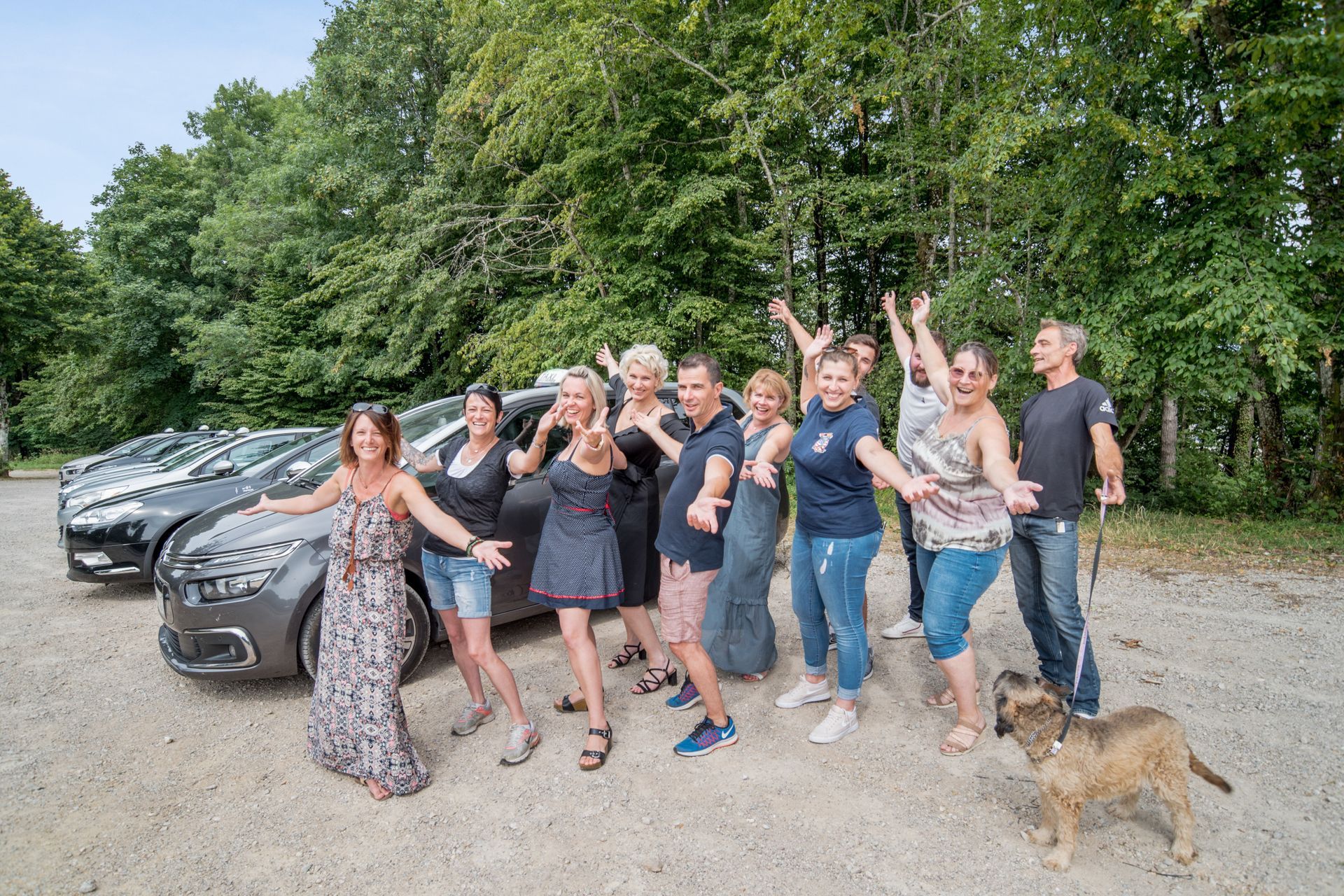 Équipe de chauffeurs de taxi