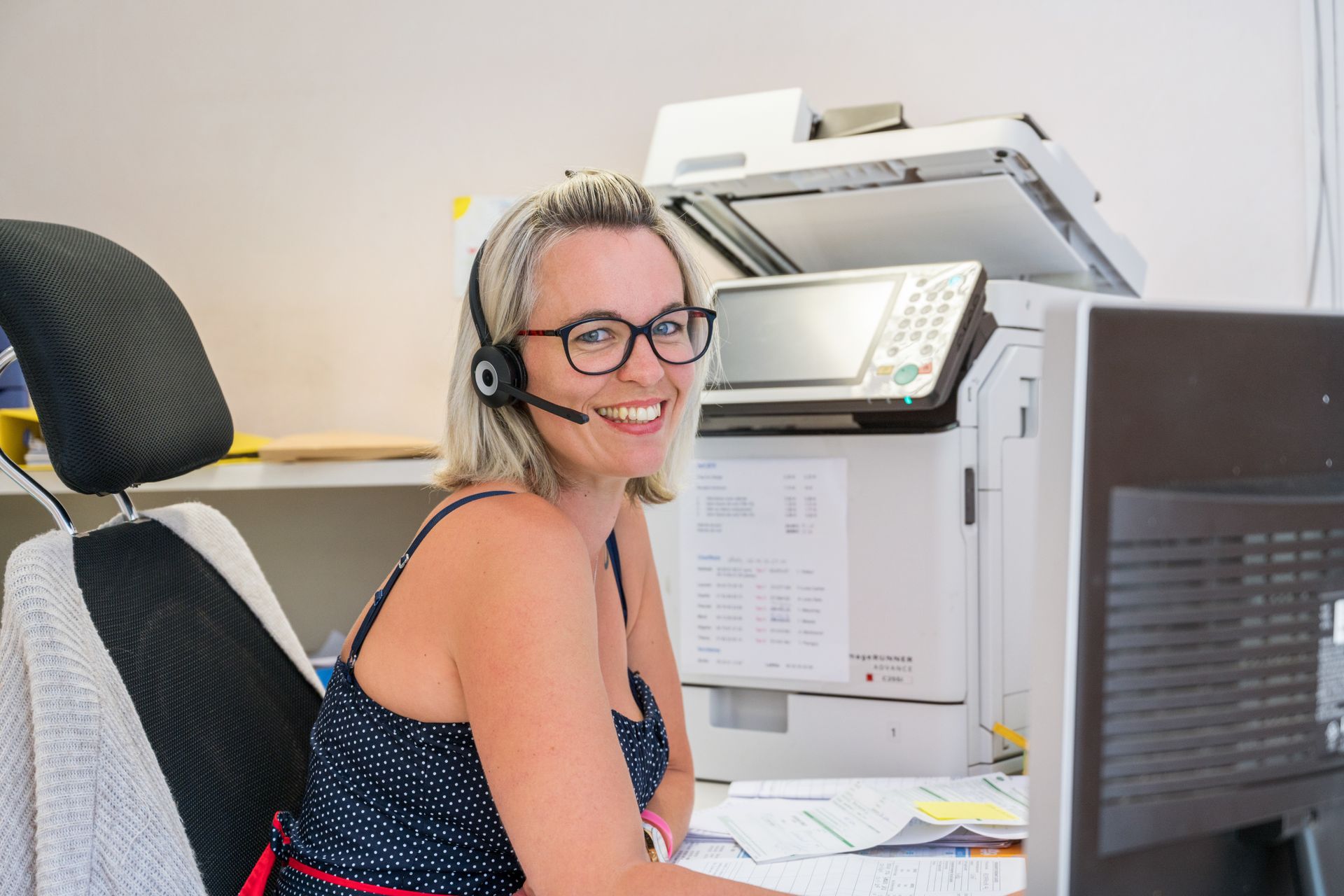 Secrétaire de l'entreprise de taxi