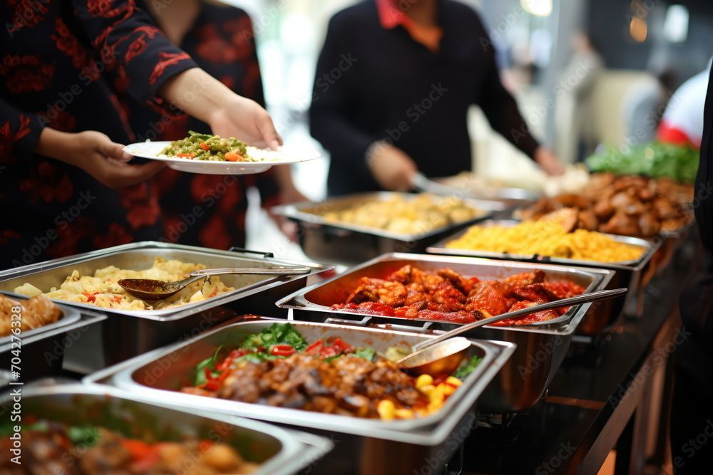 Buffet für Catering
