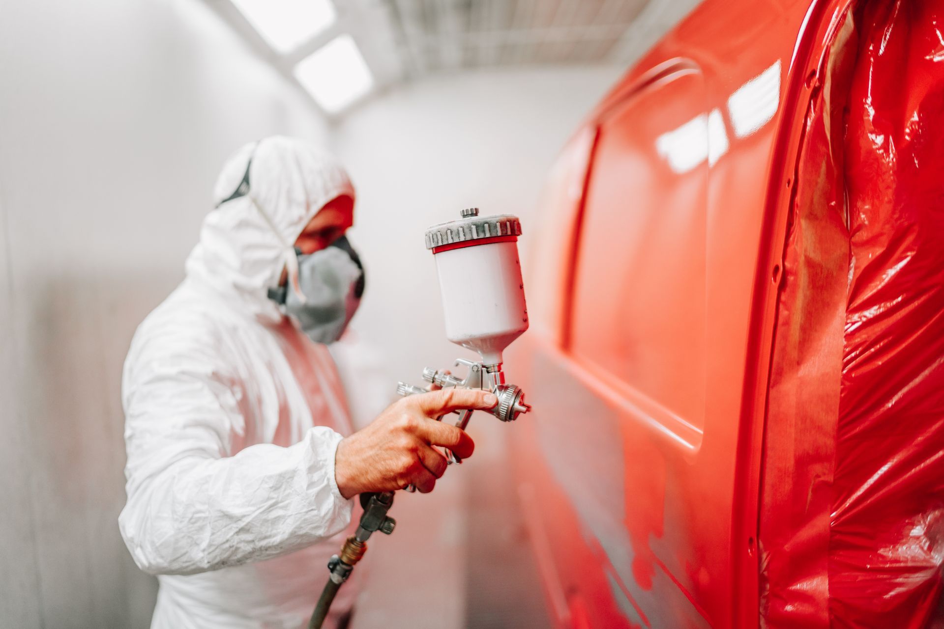 Peinture automobile rouge