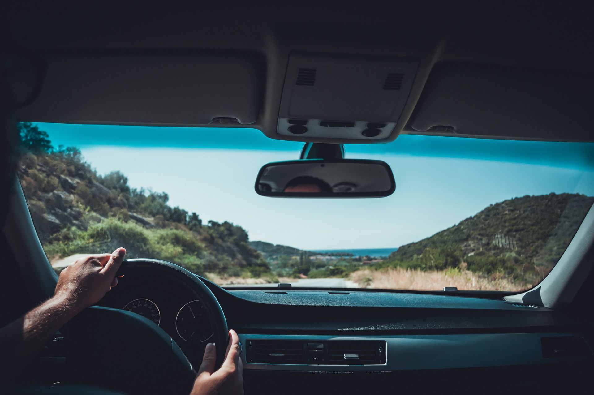 Vue d'intérieur d'une voiture