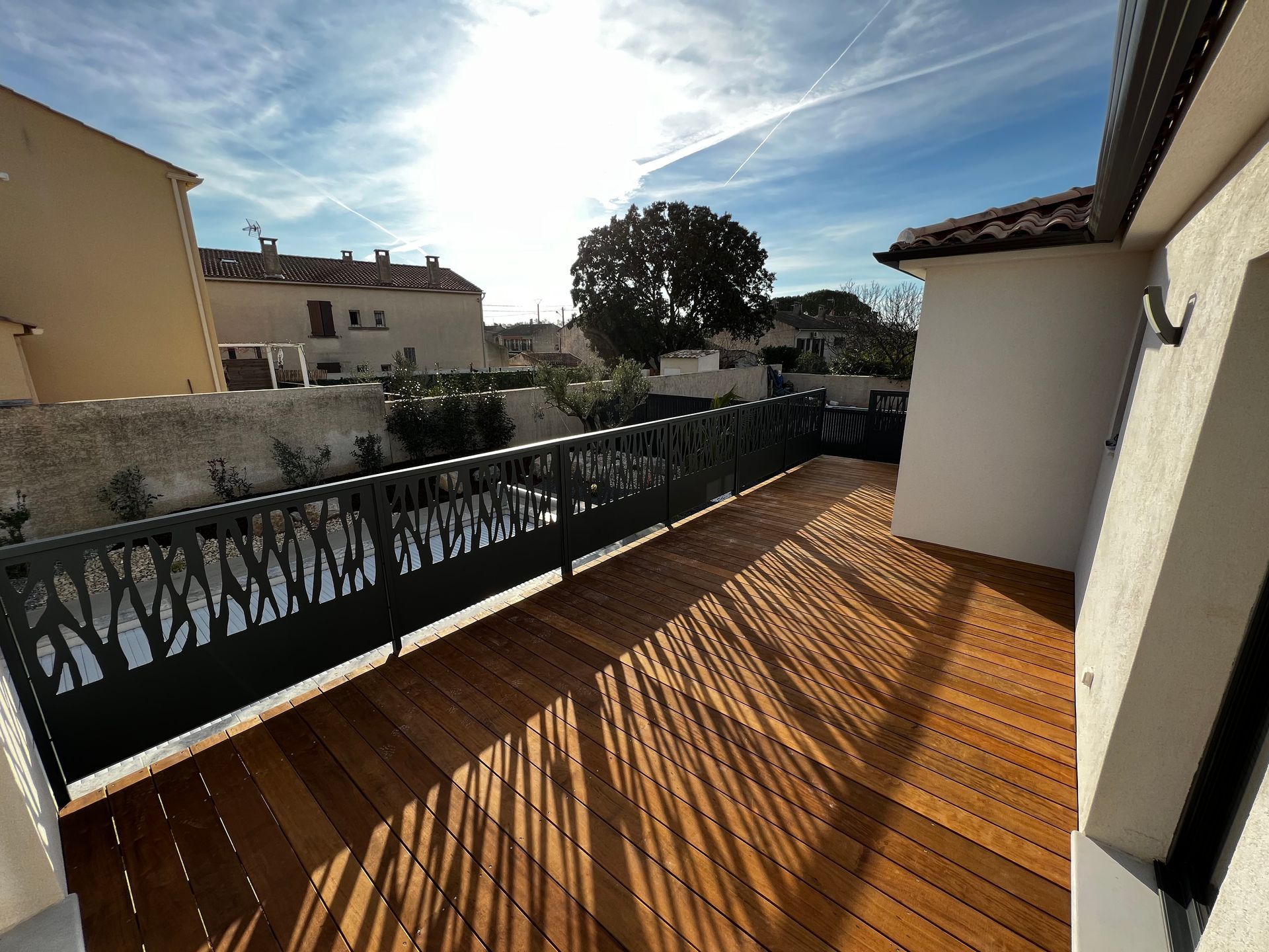 Terrasse d'un appartement.