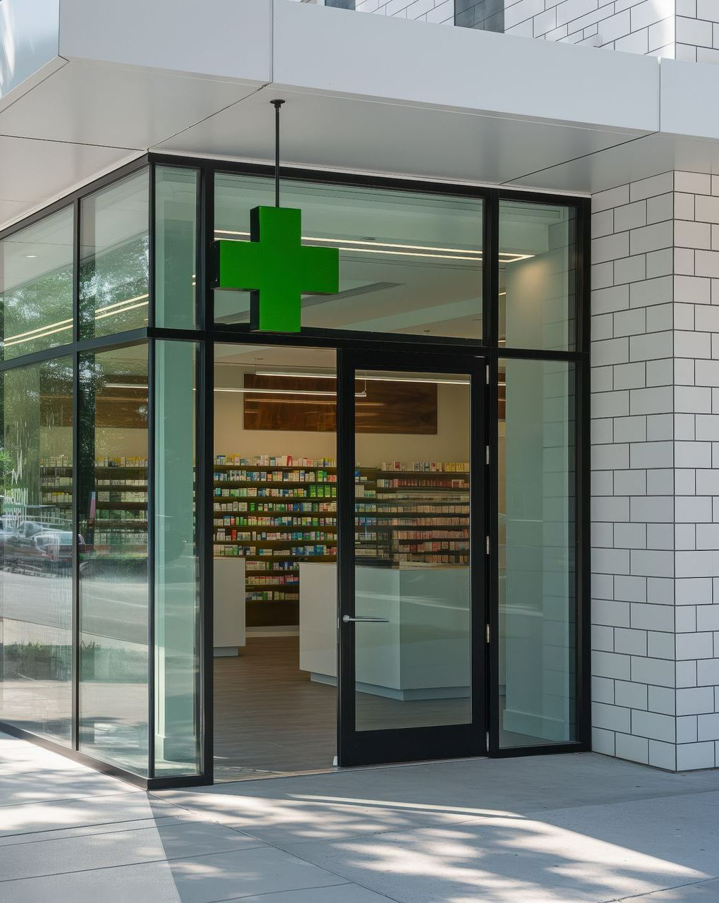 Une croix de pharmacie