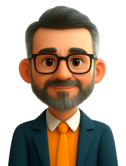 Une homme en illustration avec des lunettes