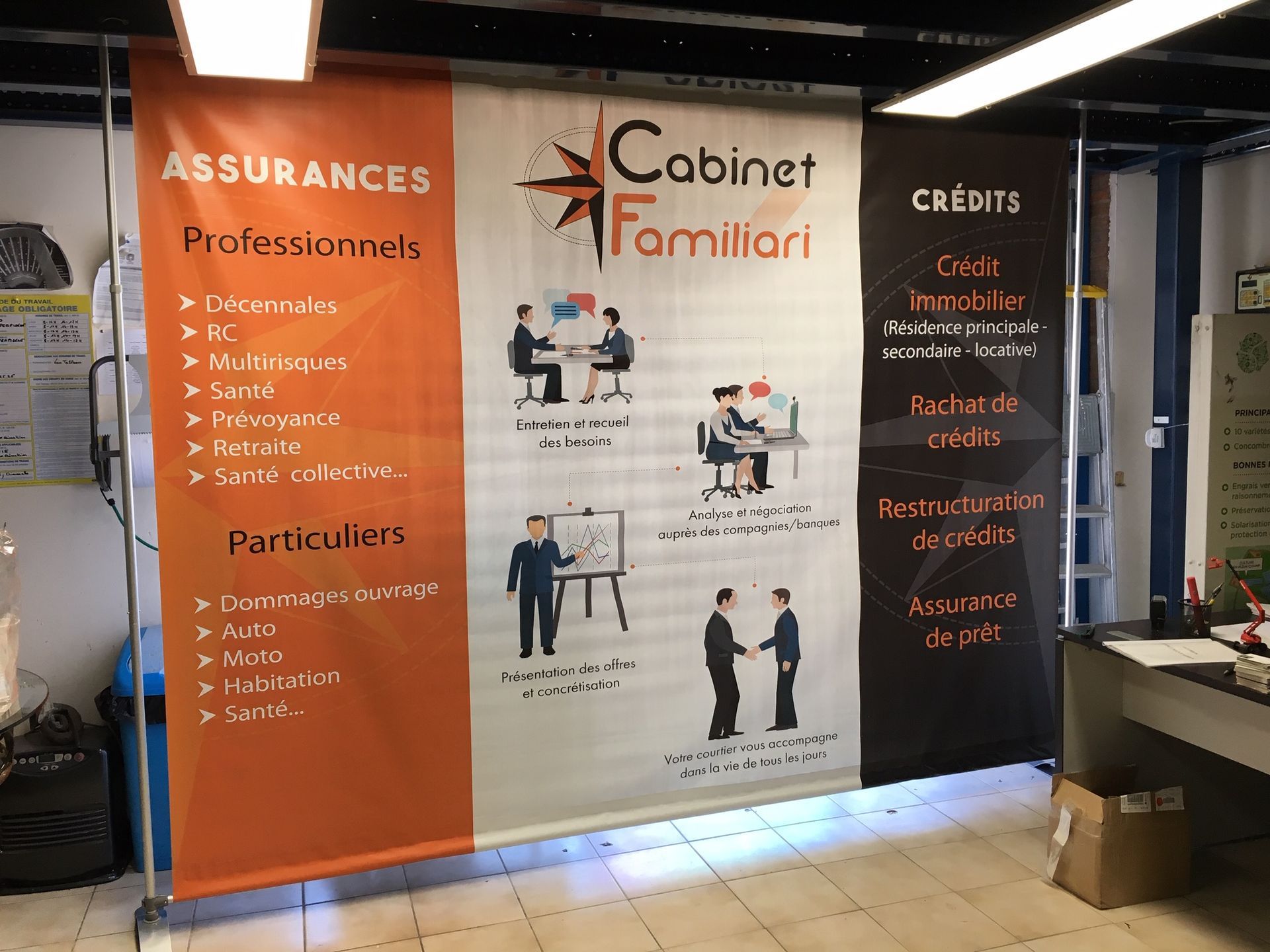 Affiche publicitaire intérieure