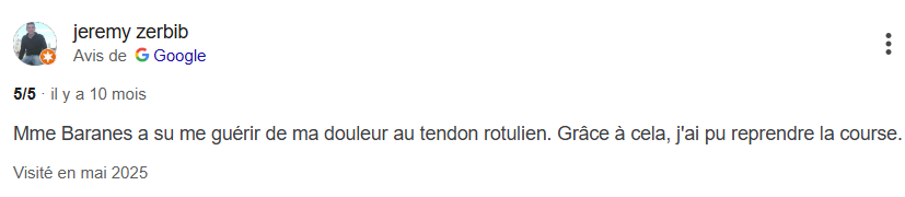 Avis Google de Jeremy Zerbib