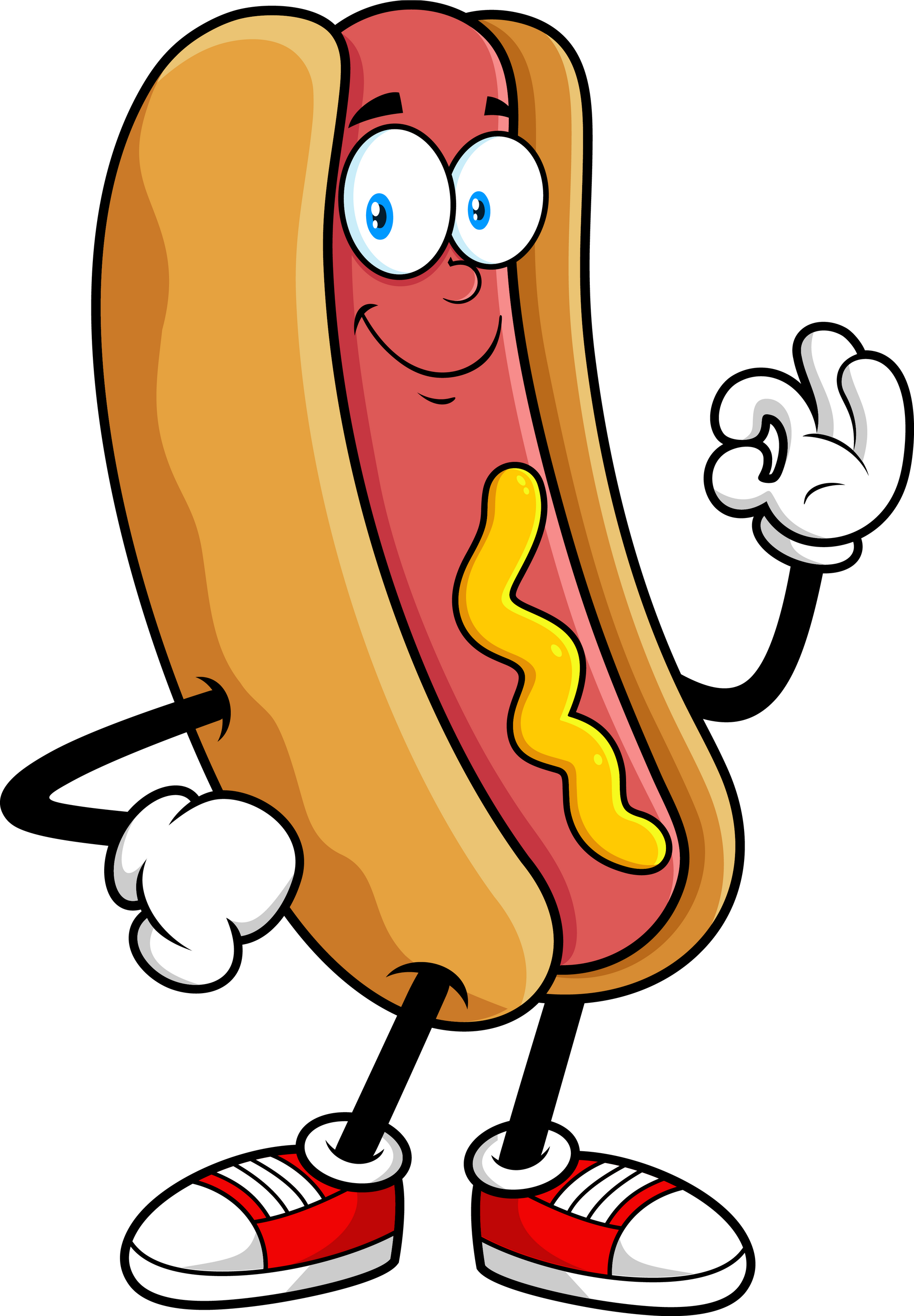 Un hot-dog avec des bras et des jambes