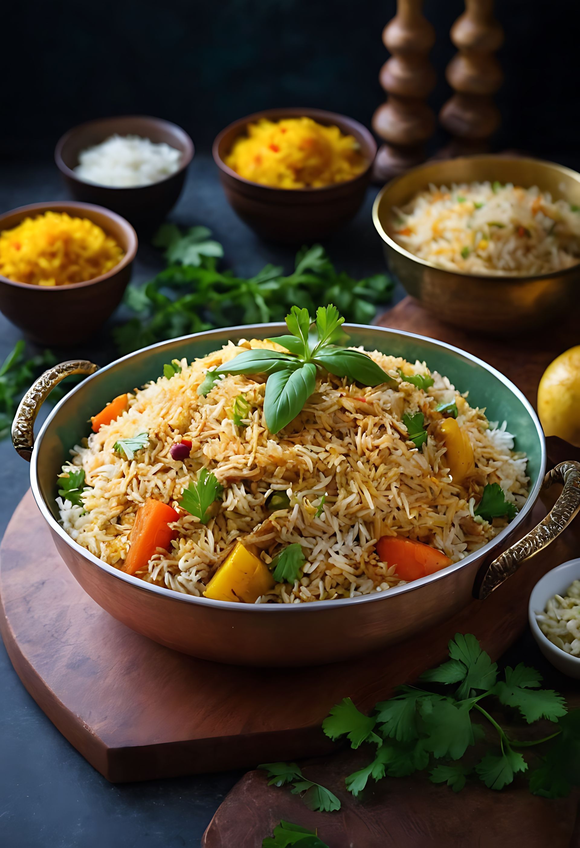Un  biryani dans un bol