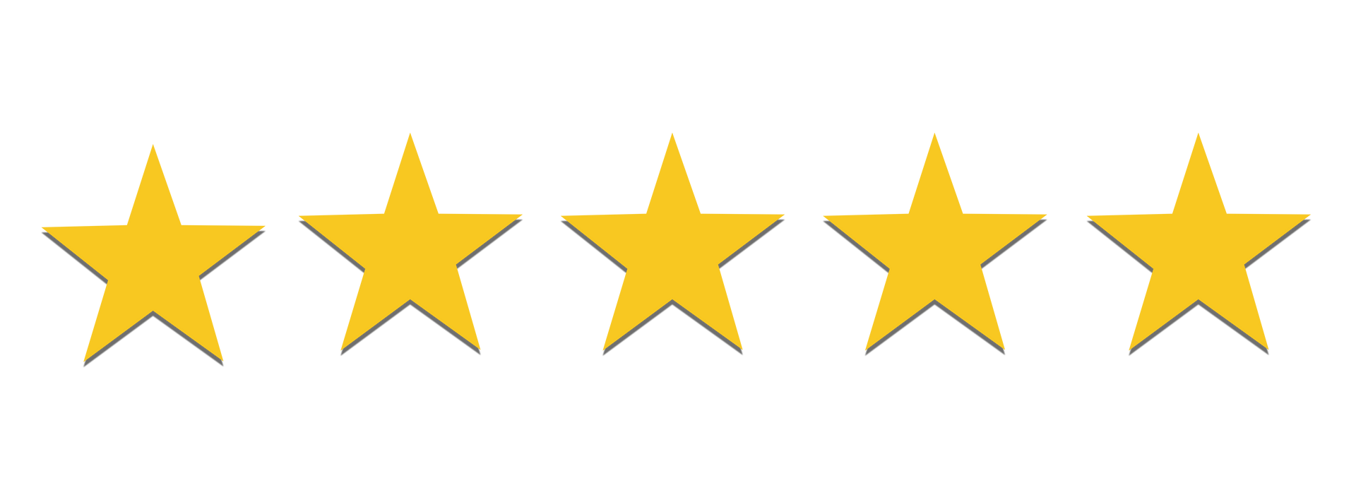 Cinq étoiles jaunes.