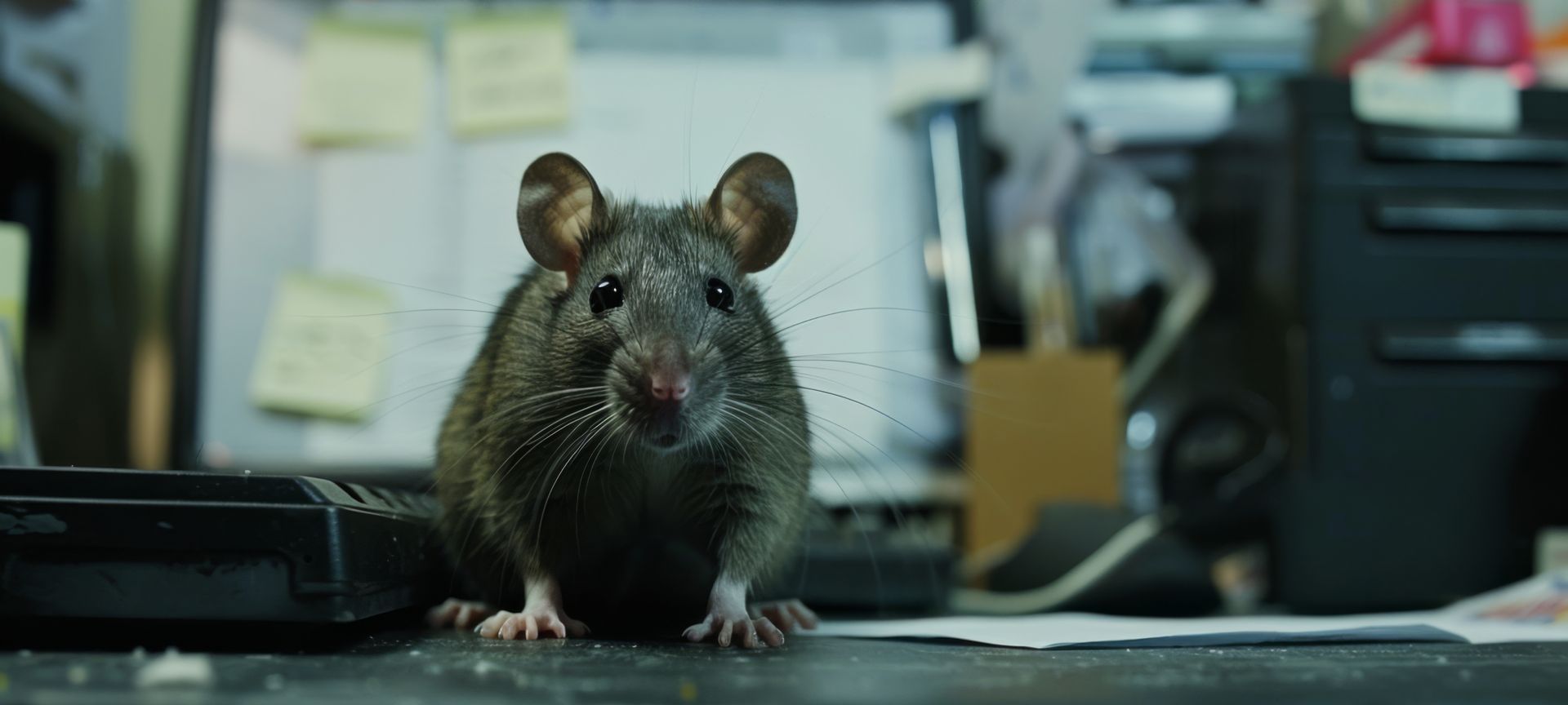 Un rat dans des locaux professionnels