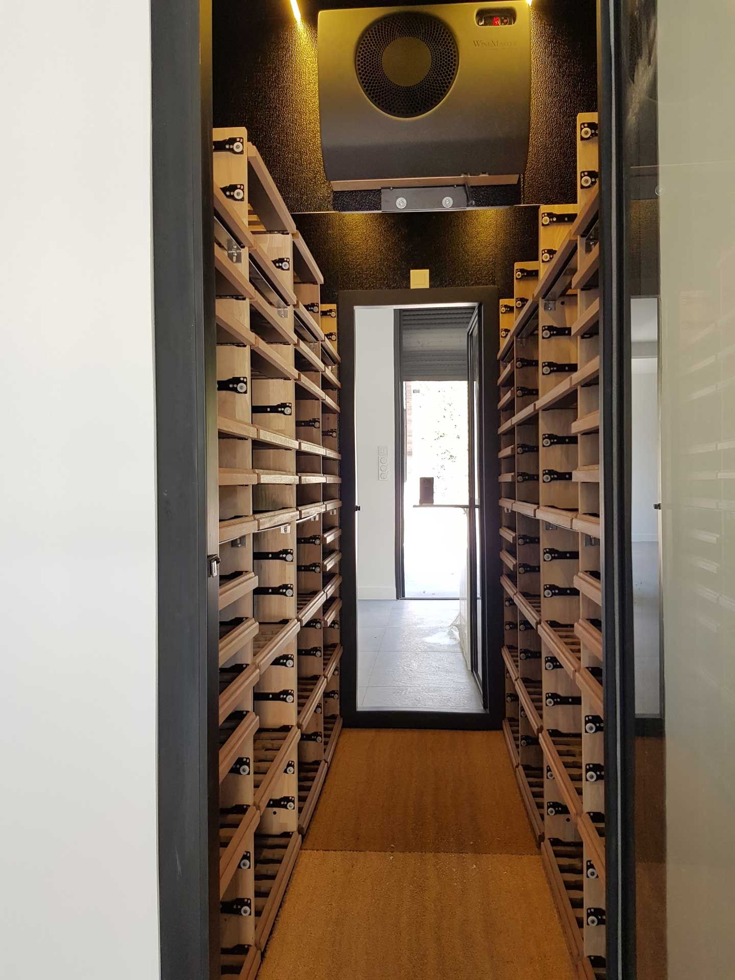 Une cave à vin climatisée chez un particulier