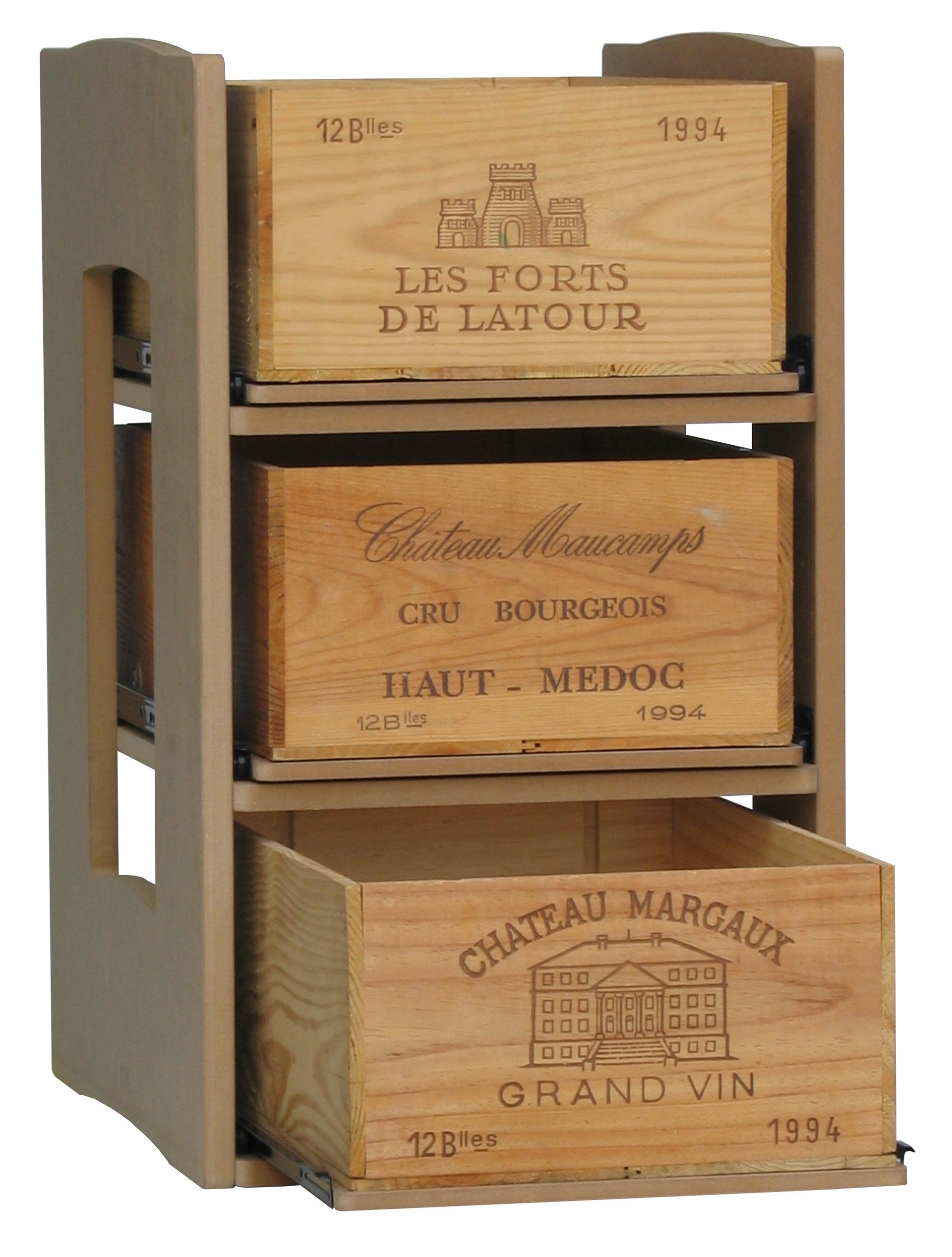 Une cave à vin agencée avec des Cavicase chez un particulier