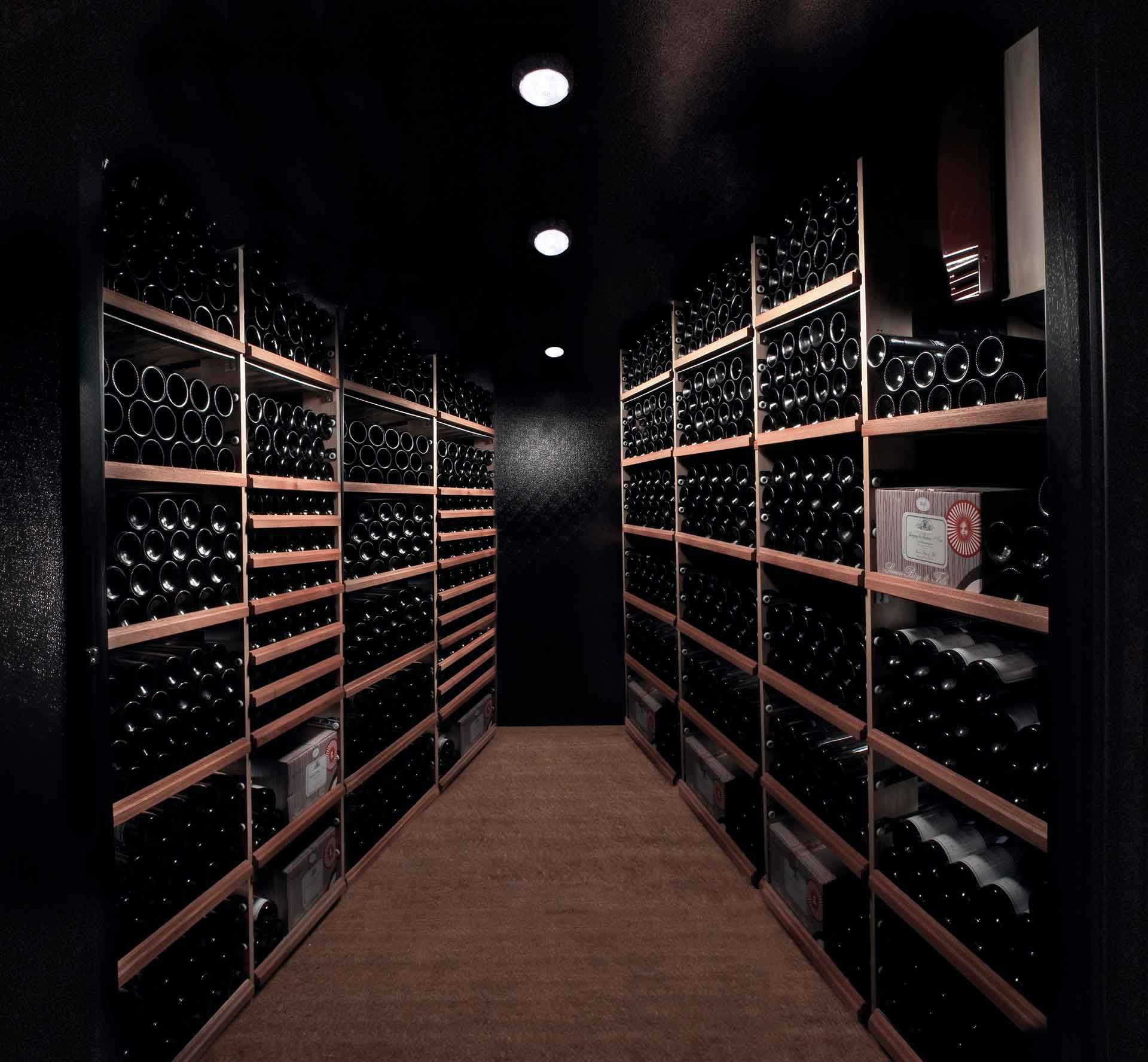 Vue intérieure d'une cave à vin Grand Espace 900