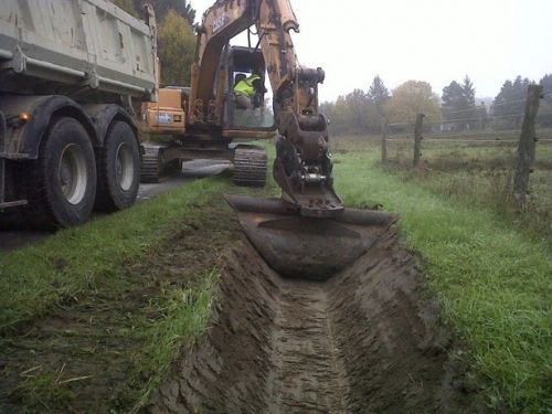 Travaux de terrassement en cours