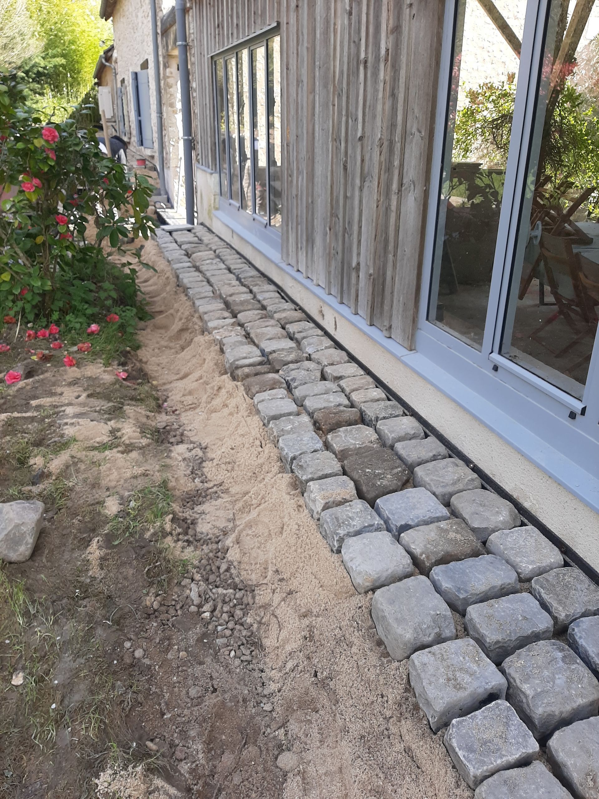 Un aménagement extérieur en cours