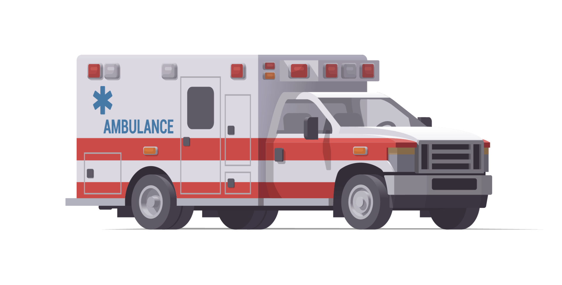 Illustration - camion ambulancier