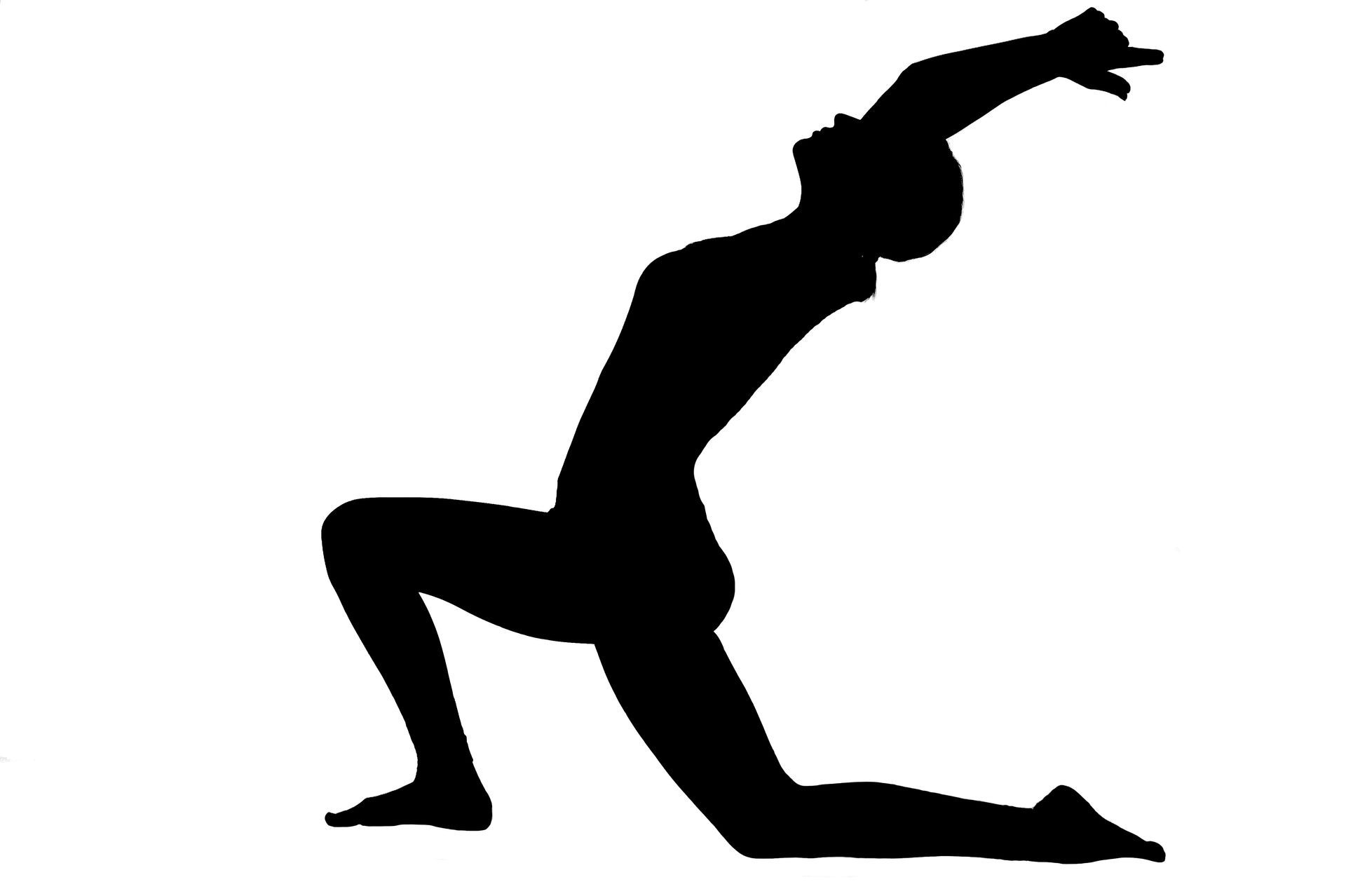 Une personne en posture de yoga.
